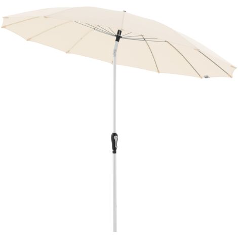 Doppler Ombrellone per il giardino in alluminio I Ombrellone da giardino con funzione di manovella I Ideale per giardino e balcone I 250 cm I Inclinazione versatile I Design orientale