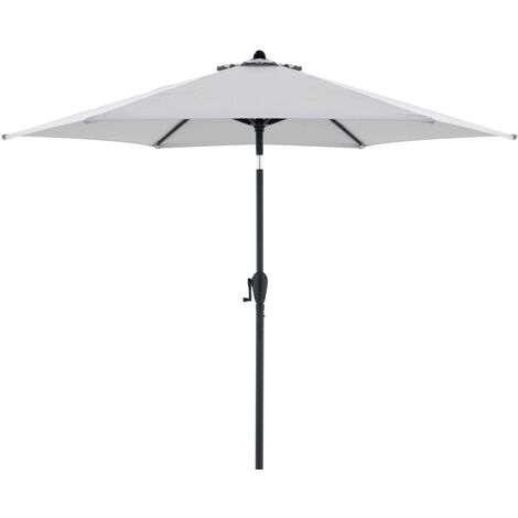 Doppler Ombrellone per il giardino Jack 250cm grigio chiaro I Parasole rotondo per balcone e terrazza I inclinabile I Ombrellone da balcone I Ombrellone a manovella I con funzione di manovella