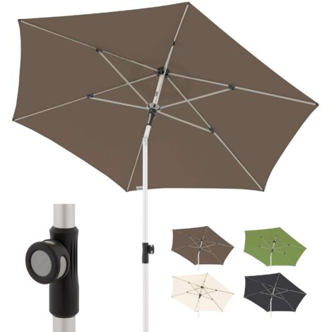 Doppler Push Up Parasole I Regolabile manualmente in Altezza con Rotella I Moderno Parasole da Balcone I Facile da Aprire e chiudere I 220 cm I inclinabile