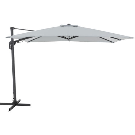 Doppler Sonnenschirm / Ampelschirm "Active Pendel Green Edition 310 x 210", 310 x 210 cm, hellgrau, Bezug aus 100 % Polyester, Gestell aus Aluminium, 26,2 kg