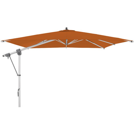 Doppler Sonnenschirm / Ampelschirm "Expert 300", 300 x 300 cm, terracotta, Bezug aus 100% Polyester, Gestell aus Aluminium, 27,1 kg Sonnenschirm / Ampelschirm "Expert 300 x 300", terracotta, 300 x 300
