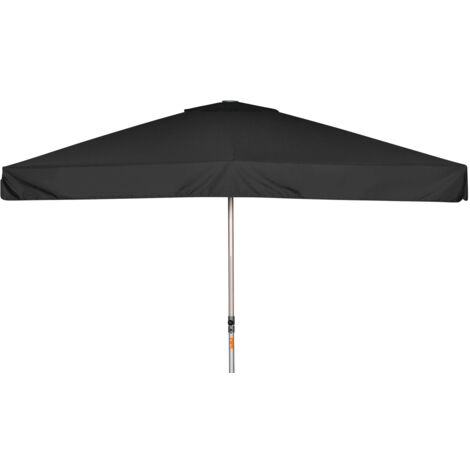 Doppler Sonnenschirm / Großschirm "Alu Expert Teleskop" 300 x 300 cm, anthrazit, mit Volant, Bezug aus 100% Polyester, Gestell aus Aluminium, 18,1 kg