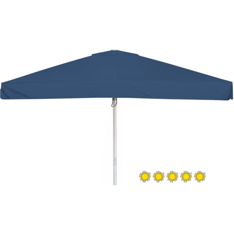 Doppler Sonnenschirm/ Großschirm "Telestar"  400 x 400 cm, dunkelblau, mit Volant, Bezug aus 100% Polyester, Gestell aus Aluminium, 25 kg