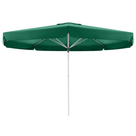 Doppler Sonnenschirm/ Großschirm "Telestar" Ø 5,00 m, dunkelgrün, mit Volant, Bezug aus 100% Polyester, Gestell aus Aluminium, 25 kg Sonnenschirm / Großschirm "Telestar 500", inkl. Schutzhülle, dunkel