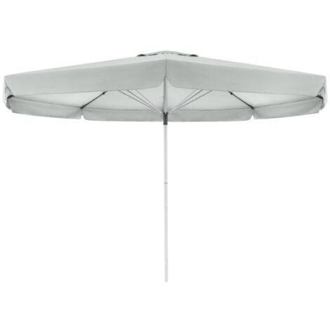 Doppler Sonnenschirm/ Großschirm "Telestar" Ø 5,00 m, grau, mit Volant, Bezug aus 100% Polyester, Gestell aus Aluminium, 25 kg Sonnenschirm / Großschirm "Telestar 500", inkl. Schutzhülle, grau, Ø 500 