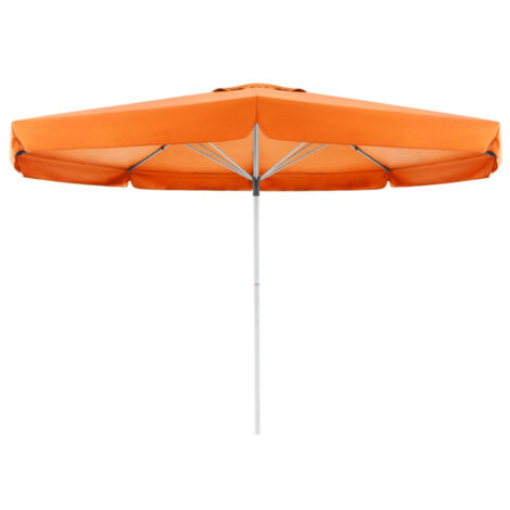Doppler Sonnenschirm/ Großschirm "Telestar" Ø 5,00 m, orange, mit Volant, Bezug aus 100% Polyester, Gestell aus Aluminium, 25 kg Sonnenschirm / Großschirm "Telestar 500", inkl. Schutzhülle, orange, Ø 