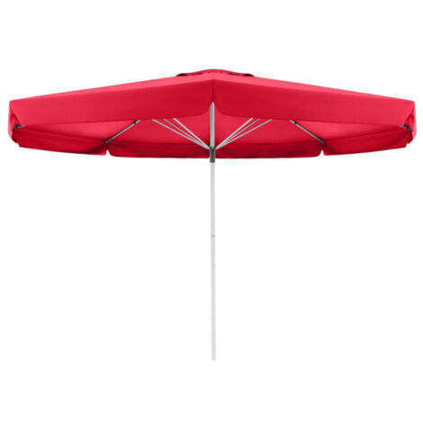 Doppler Sonnenschirm/ Großschirm "Telestar" Ø 5,00 m, rot, mit Volant, Bezug aus 100% Polyester, Gestell aus Aluminium, 25 kg Sonnenschirm / Großschirm "Telestar 500", inkl. Schutzhülle, rot, Ø 500 cm