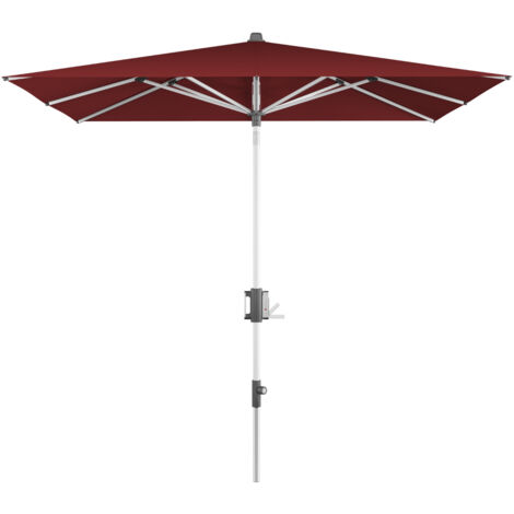 Doppler Sonnenschirm / Mittelmastschirm "Apoll 230 x 150 cm", bordeaux, Bezug 100 % Polyester, Gestell aus Aluminium, 7 kg Sonnenschirm / Mittelmastschirm "Apoll 240 x 240", bordeaux, 240 x 240 cm