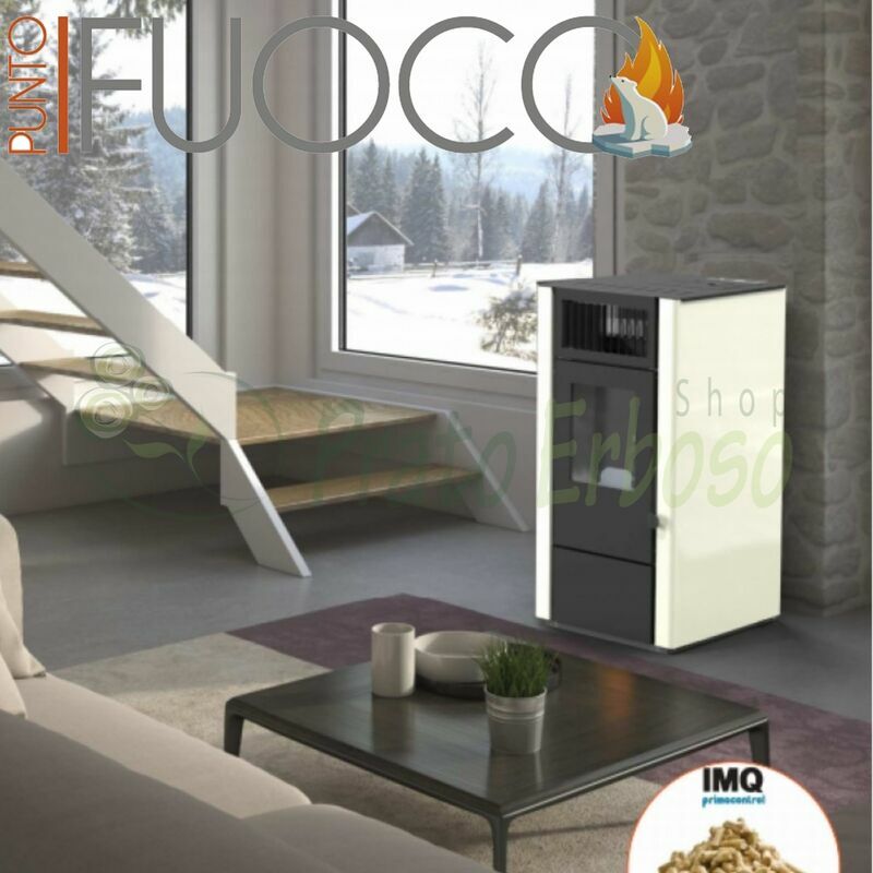 

Punto Fuoco - Dora - Estufa de pellets de 9 kw de marfil
