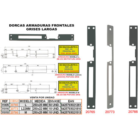 Dorcas frontale Grism 250x25 mm lungo 22 GB