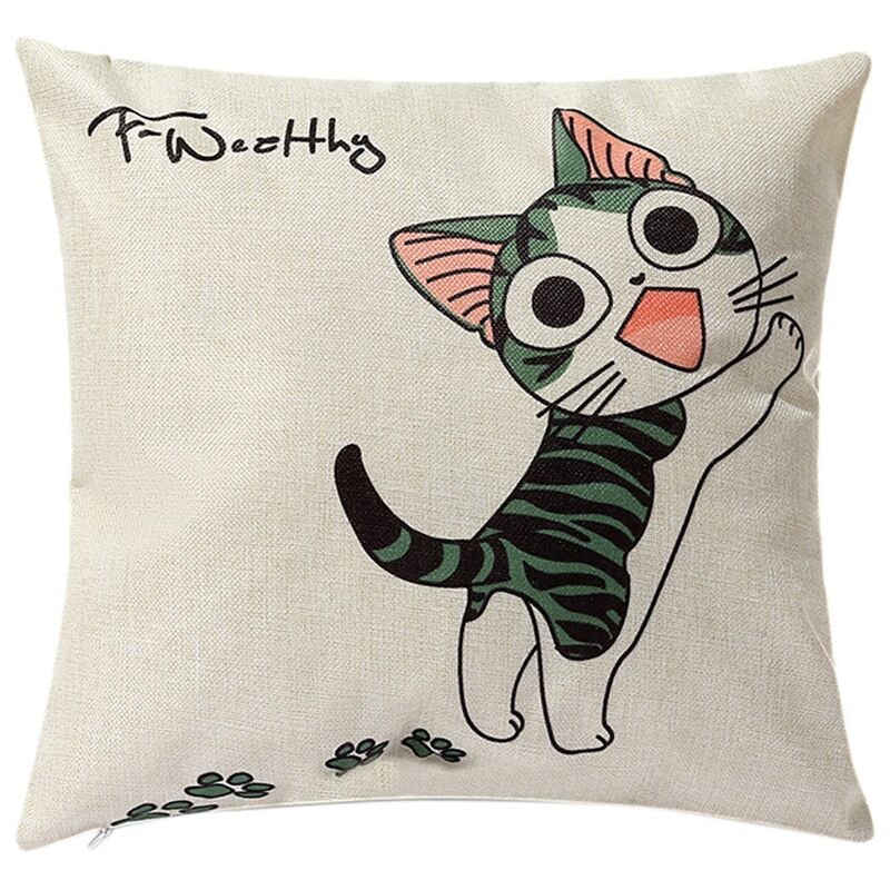 Tlily - D'Oreiller CarréE Chat DéCor à Taies en Housses de Coussin pour Canapé, Cadeau ModèLe Mode Voiture 45X45Cm