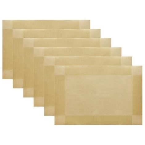 (Dore)Lot de 6 Sets de Table Lavables Antidérapant Résistant à l'usure à la Chaleur Facile à Nettoyer - 3