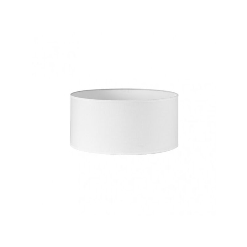 Abat-jour cylindrique dori e27 blanc 40dx40dx21h cm tissu popeline