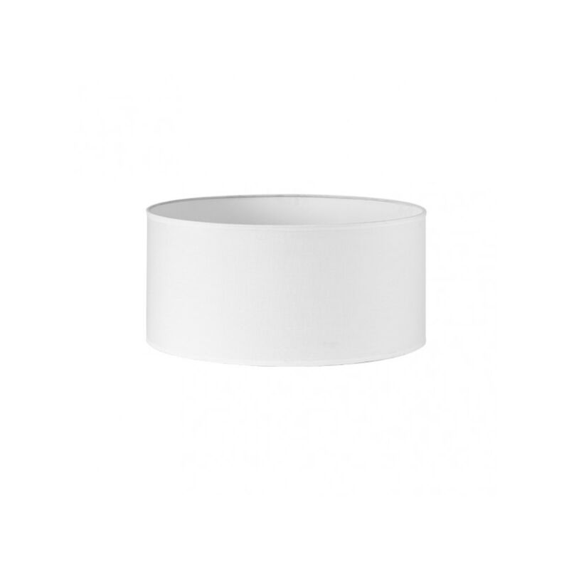 Abat-jour cylindrique dori e27 blanc 45dx45dx22h cm tissu popeline