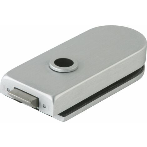 DORMA-GLAS Dorma Glas Glastürschloss Rondo unversperrbar - Türschloss für Glastüren 8-10mm PZ mit Wechsel, Aluminium silber eloxiert