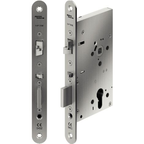 dormakaba SVP-Einsteckschloss Typ 2272,  DM 65/72/9 mm,  Stulp rund 235x20 mm ER DIN-RS