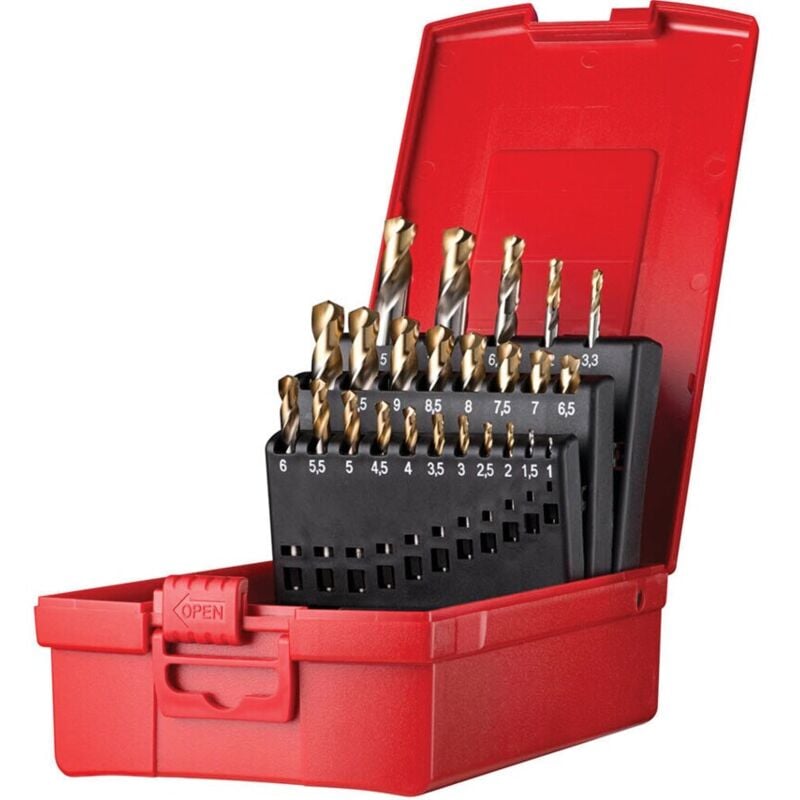 Dormer A088 Set A022 HSS-Tin Stub Drills (24 Piece) DIN/ANSI