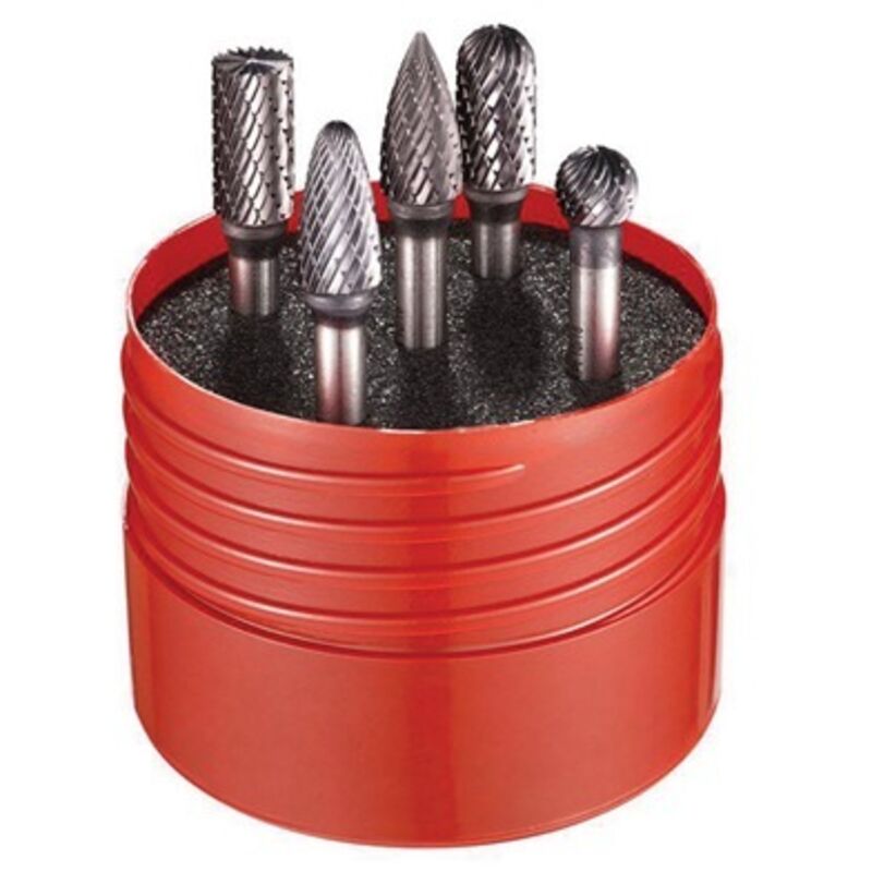 Set de fraises sur tige Nr.2 5unités TiAlN hm b/c/d/f/g Boîte ronde