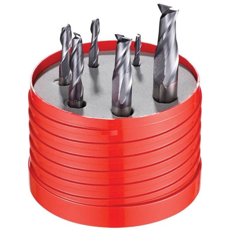 Dormer S991 Set 922 6-PCE Carbide Standard Slot Drill Set - TiAlN Coated