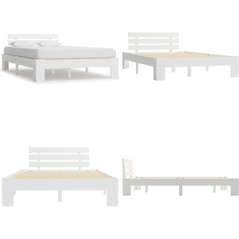 Dormeuse Estraibile senza Materasso Bianca Legno Pino 120x200cm - Letto estraibile - Letto senza materasso