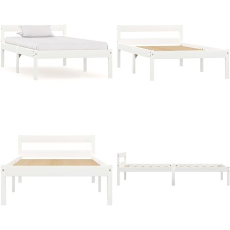 Dormeuse Estraibile senza Materasso Bianca Legno Pino 90x200 cm - Letto estraibile - Letto senza materasso
