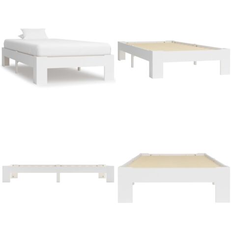 Dormeuse Estraibile senza Materasso Bianca Legno Pino 90x200 cm - Letto in legno - Letto senza materasso