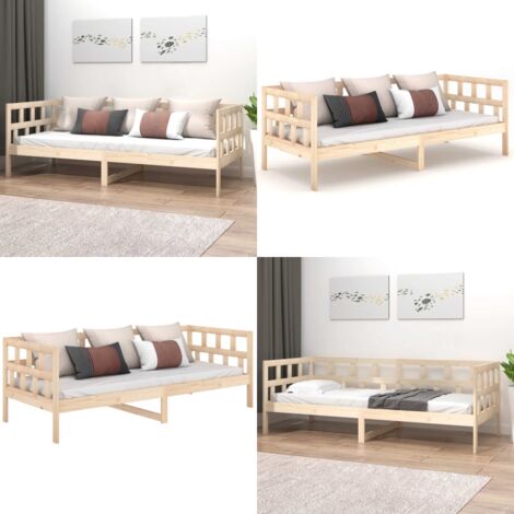 Dormeuse in Legno Massello di Pino 90x190 cm - Letto in legno massello - Divano in legno massello