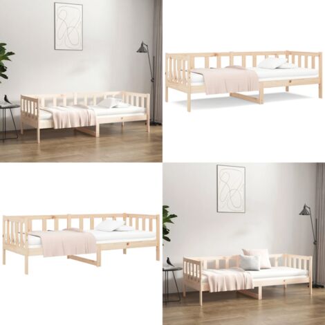 Dormeuse senza Materasso 80x200 cm in Legno Massello di Pino - Divano letto - Letto per ospiti
