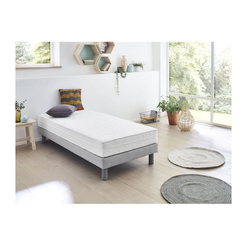 Matelas - 90 x 200 cm - Epaisseur 16 cm - Mousse a mémoire de forme - Housse lavable en machine - Equilibré - Dormipur