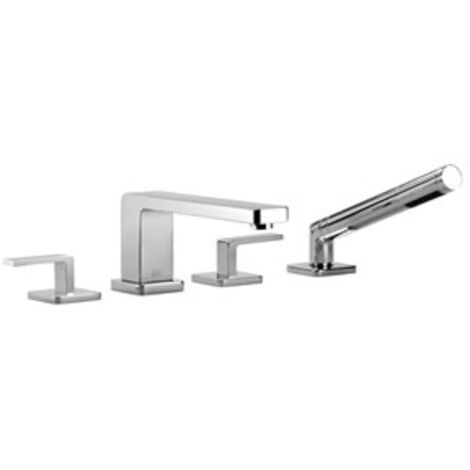Dornbracht LULU mezclador de cuatro agujeros para la instalación en el borde de la bañera o del azulejo, 215 mm de proyección, 27512710, color: cromado - 27512710-00
