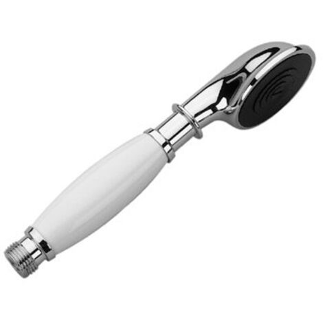 Dornbracht Madison douchette à main en métal avec poignée en porcelaine (blanc), 28002970, Coloris: chrome - 28002970-00