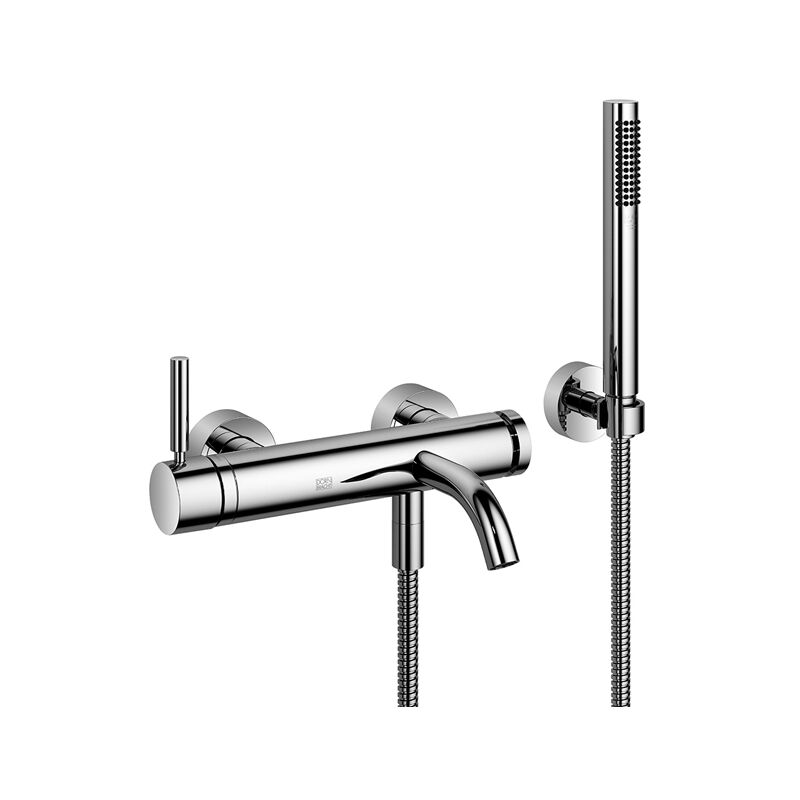 

Dornbracht Meta mezclador monomando de baño para montaje en pared, con juego de ducha, proyección 202 mm, 33233660, color: Mate platino - 33233660-06