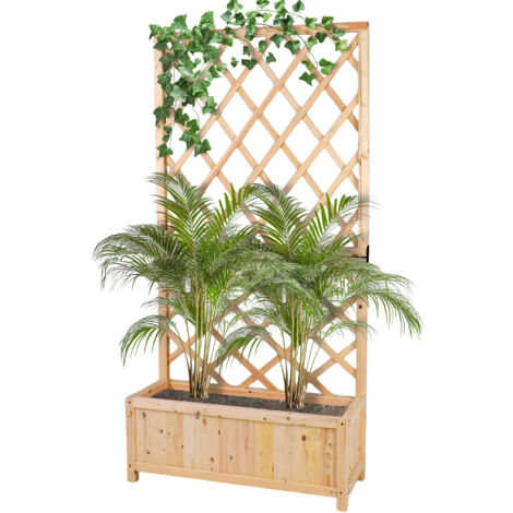 Dorothy - Jardinera de madera de cedro impregnada con espaldera H180 cm