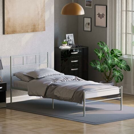 main image of "Dorset 3ft Single Modern Metal Bed Frame, 190 x 90 cm"