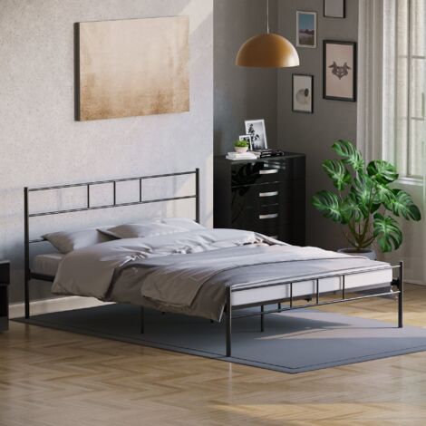 Dorset 5ft King Size Metal Bed Frame, Black, 200 x 150 cm