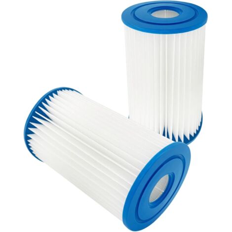 Dos cartuchos de filtro para limpieza de piscinas compatibles con los cartuchos de filtro INTEX 29012e.