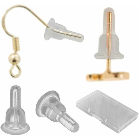 Protection pour boucles d'oreilles clips en silicone hypoallergénique