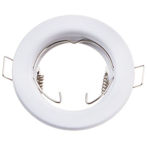 CLAREO GU10 and GU5.3 (MR16) Round Recessed LED Spotlight Holder White (Caja 2 Piezas)