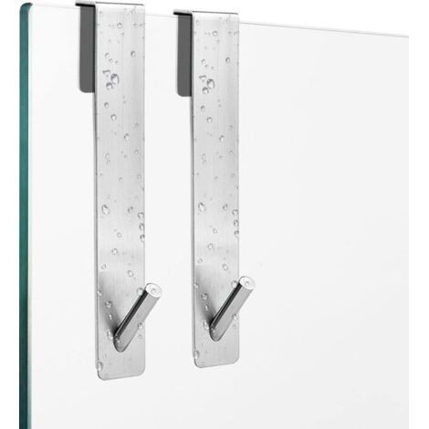 Dos ganchos para baño para fijar a las paredes de la ducha (no requiere taladro) 17,8 cm