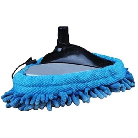 Dos recambios azules para mopas de vapor, de chenilla triangular, compatibles con los modelos H2O X5 y H2O, de tejido lavable.