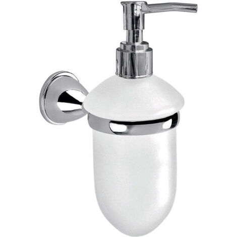 Dosasapone con contenitore in vetro temperato 7x11xH17 cm Genziana