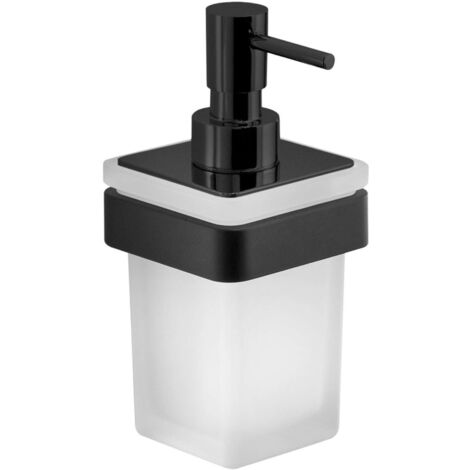 Dosasapone con erogatore da muro in ottone e Cromall A881 Gedy serie SAMOA Nero Matt
