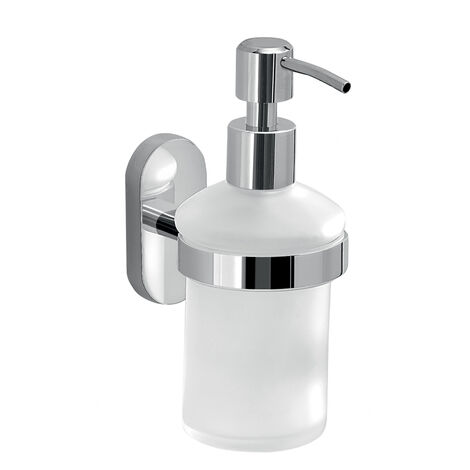 Dosasapone con erogatore in acciaio da muro in acciaio inox e Cromall 5381 Gedy serie FEBO Cromato