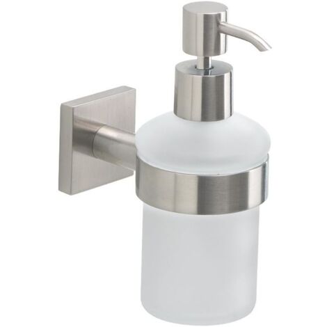 Dosasapone con erogatore in Cromall da muro in acciaio inox AISI 304 e Cromall FJ81 Gedy serie FUJI Satinato