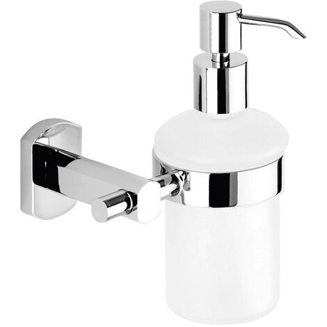 Dosasapone con erogatore in metallo da muro in acciaio inox e Cromall EP81 Gedy serie EDERA PLUS Cromato