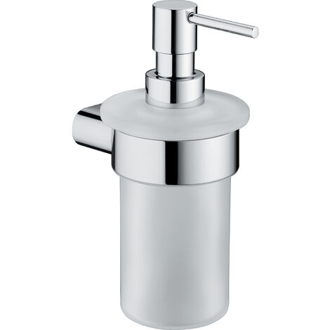 Dosasapone con erogatore in ottone cromato da muro in alluminio, ottone e Cromall A181 Gedy serie AZZORRE Cromato