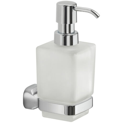 Dosasapone con erogatore in plastica da muro in acciaio inox e Cromall ST80 Gedy serie STELVIO Cromato