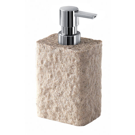 Dosasapone con erogatore in plastica d’appoggio in resina e sabbia AR80 Gedy serie ARIES Beige