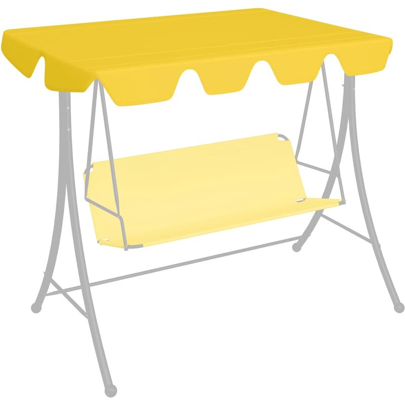 

Dosel de repuesto columpio de jardín amarillo 150/130x70/105 cm