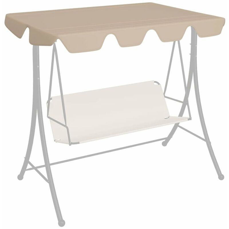 

Dosel de repuesto columpio de jardin beige 188/168x110/145 cm